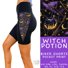 Load image into Gallery viewer, Batch #568 - Halloween Spooky Sets 3 - Closes 8/12 - ETA early October - Witch Potions Side Panel Biker Shorts
