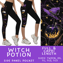 Load image into Gallery viewer, Batch #568 - Halloween Spooky Sets 3 - Closes 8/12 - ETA early October - Witch Potions Pattern Side Pocket Capris &amp; Leggings

