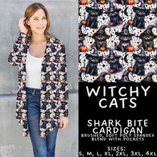Load image into Gallery viewer, Batch #556 - Halloween 3 - Closes 7/15 - ETA mid Sept - Witchy Cats Cardigan
