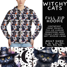 Load image into Gallery viewer, Batch #556 - Halloween 3 - Closes 7/15 - ETA mid Sept - Witchy Cats Full Zip Hoodie
