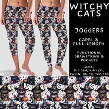 Load image into Gallery viewer, Batch #556 - Halloween 3 - Closes 7/15 - ETA mid Sept - Witchy Cats Full and Capri Length Joggers
