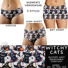 Load image into Gallery viewer, Ready To Ship - Witchy Cats Women&#39;s Underwear - Boy Short OS &amp; TC - High Waist OS
