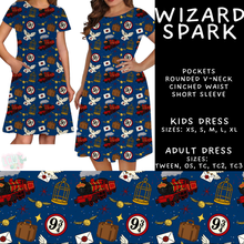 Load image into Gallery viewer, Batch #544 - Cool Characters 16 - Closes 6/17 - ETA mid August - Wizard Spark Adult &amp; Kids Dresses
