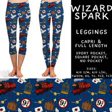 Load image into Gallery viewer, Batch #544 - Cool Characters 16 - Closes 6/17 - ETA mid August - Wizard Spark Full and Capri Length Leggings
