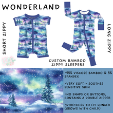 Load image into Gallery viewer, Batch #438 - Little Dreamers Christmas 2 - Closes 10/29 - ETA early Dec - Wonderland Short and Long Zippy Sleeper
