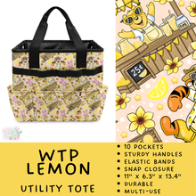 Load image into Gallery viewer, Batch #549 - Utility Tote 2 - Closes 6/29 - ETA late August - WTP Lemon Utility Tote
