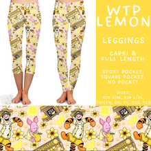 Load image into Gallery viewer, Batch #552 - Magical Faves 22 - Closes 7/6 - ETA early Sept - WTP Lemon Full and Capri Length Leggings
