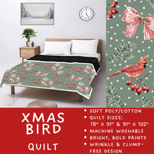 Load image into Gallery viewer, Batch #597 - Christmas Quilts - Closes 10/12 - ETA early Dec - Xmas Bird Quilt
