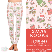 Load image into Gallery viewer, Ready to Ship - Xmas Books Full Length Leggings - Sport Pocket TC

