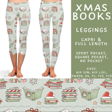Load image into Gallery viewer, Batch #595 - Christmas Spirit 2 - Closes 10/7 - ETA early Dec - Xmas Books Full and Capri Length Leggings
