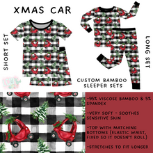 Load image into Gallery viewer, Ready to Ship - Xmas Car Bamboo Long Sleeper Set - 2T, 4T &amp; 6T
