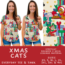 Load image into Gallery viewer, Batch #598 - Magical Character Christmas 2 - Closes 10/14 - ETA early Dec - Xmas Cats Everyday Tank &amp; Tee
