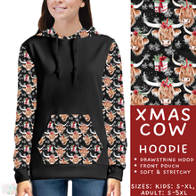 Load image into Gallery viewer, Batch #574 - HalloThanksMas - Closes 8/24 - ETA mid/late October - Xmas Cow Hoodie
