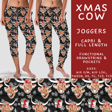 Load image into Gallery viewer, Batch #574 - HalloThanksMas - Closes 8/24 - ETA mid/late October - Xmas Cow Full and Capri Length Joggers
