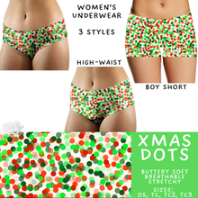 Load image into Gallery viewer, Ready to Ship - Xmas Dots Women's Underwear - High Waist OS
