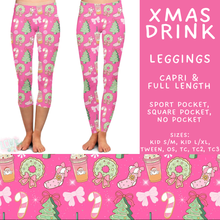 Load image into Gallery viewer, Batch #600 - Jingle all the Way 2 - Closes 10/19 - ETA early/mid Dec - Xmas Drink Full and Capri Length Leggings
