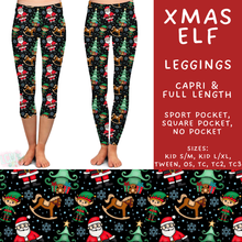 Load image into Gallery viewer, Batch #600 - Jingle all the Way 2 - Closes 10/19 - ETA early/mid Dec - Xmas Elf Full and Capri Length Leggings
