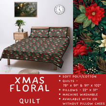 Load image into Gallery viewer, Batch  #410 - Cozy Quilts - Closes 9/10 - ETA late October - Xmas Floral Quilt
