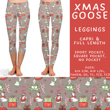 Load image into Gallery viewer, Batch #595 - Christmas Spirit 2 - Closes 10/7 - ETA early Dec - Xmas Goose Full and Capri Length Leggings
