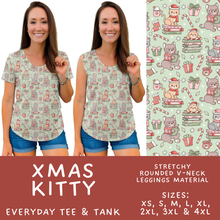 Load image into Gallery viewer, Batch #600 - Jingle all the Way 2 - Closes 10/19 - ETA early/mid Dec - Xmas Kitty Everyday Tank &amp; Tee
