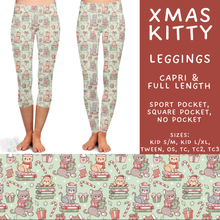 Load image into Gallery viewer, Batch #600 - Jingle all the Way 2 - Closes 10/19 - ETA early/mid Dec - Xmas Kitty Full and Capri Length Leggings

