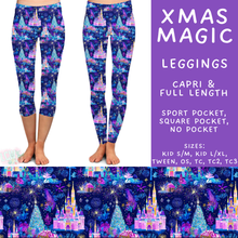 Load image into Gallery viewer, Batch #598 - Magical Character Christmas 2 - Closes 10/14 - ETA early Dec - Xmas Magic Full and Capri Length Leggings
