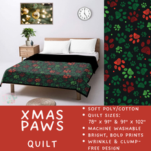 Load image into Gallery viewer, Batch #597 - Christmas Quilts - Closes 10/12 - ETA early Dec - Xmas Paws Quilt
