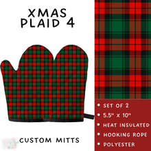Load image into Gallery viewer, Batch #591 - Baking Spirits Bright 3 - Closes 9/28 - ETA mid/late Nov - Xmas Plaid 4 Oven Mitts
