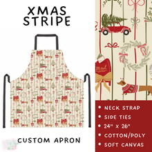 Load image into Gallery viewer, Batch #591 - Baking Spirits Bright 3 - Closes 9/28 - ETA mid/late Nov - Xmas Stripe Apron
