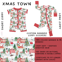 Load image into Gallery viewer, Batch #438 - Little Dreamers Christmas 2 - Closes 10/29 - ETA early Dec - Xmas Town Short and Long Zippy Sleeper
