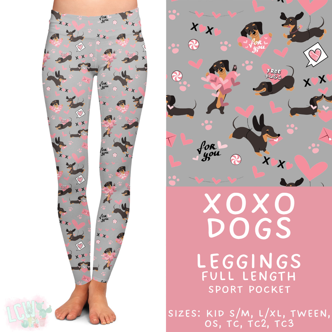 Batch #453 - Love Day 2 - Closes 11/24 - ETA mid Jan - XOXO Dogs Full Length Leggings