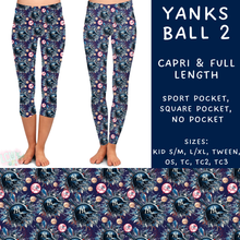 Load image into Gallery viewer, Ready To Ship - Yanks Ball 2  Full and Capri Leggings - Various sizes
