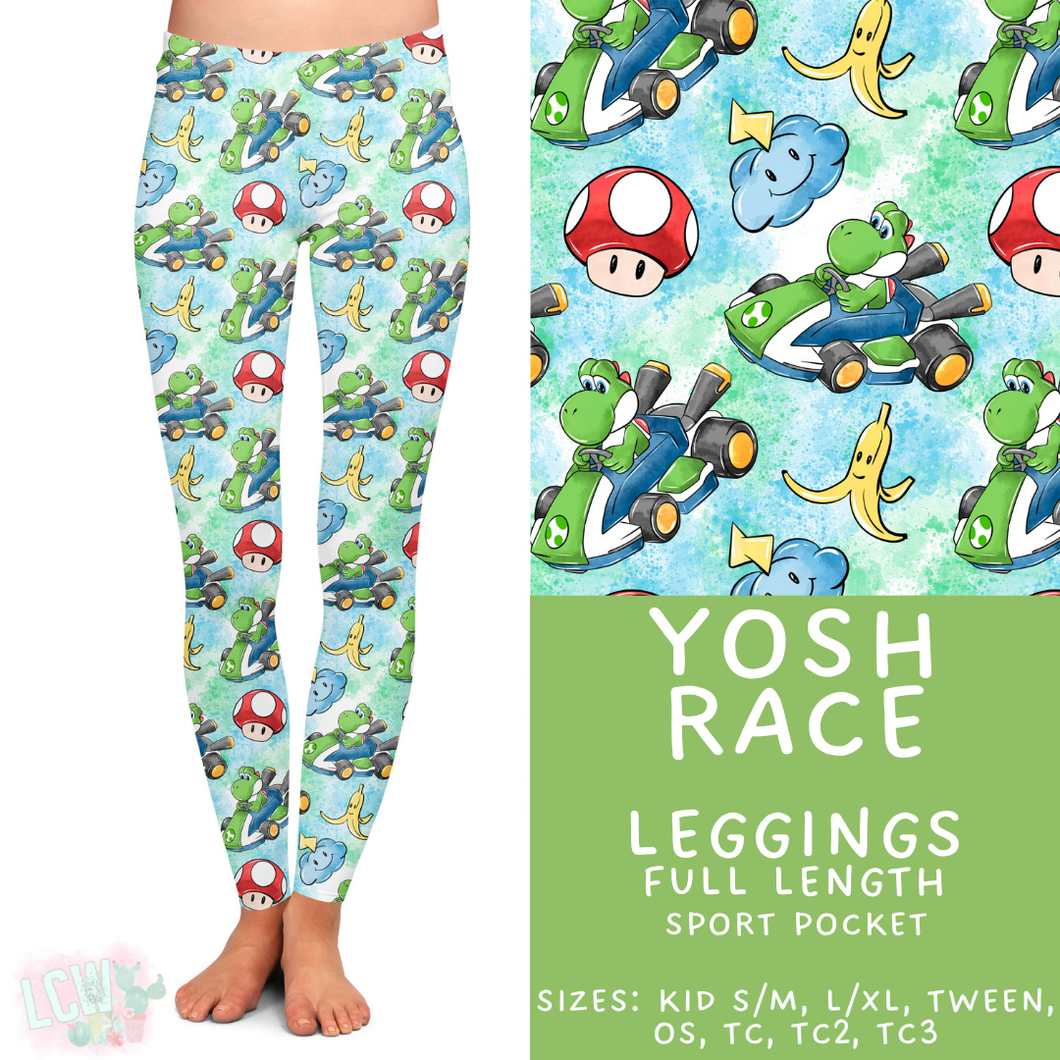 Batch #454 - Cool Characters 10 - Closes 11/26 - ETA mid Jan - Yosh Race Full Length Leggings