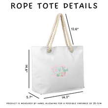 Load image into Gallery viewer, Batch #389 - Rope Tote - Closes 8/8 - ETA early Oct - Pastel Palms Rope Tote
