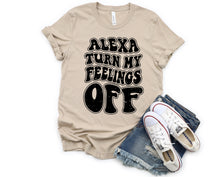 Load image into Gallery viewer, Wholesale Alexa Turn Off My Feelings Graphic Tee - Heather Grey
