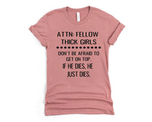 Load image into Gallery viewer, Wholesale Attention Thick Girls Graphic Tee - Mauve
