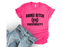 Load image into Gallery viewer, Wholesale Broke Bitch University Graphic Tee - Grey Tee
