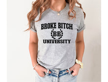 Load image into Gallery viewer, Wholesale Broke Bitch University Graphic Tee - Fuschia Tee
