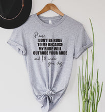 Load image into Gallery viewer, Wholesale Don't Be Rude Graphic Tee - Blue
