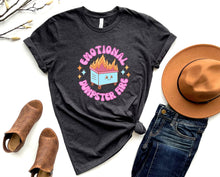 Load image into Gallery viewer, Wholesale Emotional Dumpster Fire Graphic Tee - Navy
