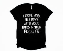 Load image into Gallery viewer, Wholesale I Hope You Fall Down Graphic Tee - White
