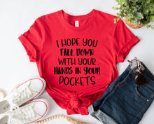 Load image into Gallery viewer, Wholesale I Hope You Fall Down Graphic Tee - Black
