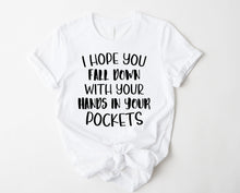 Load image into Gallery viewer, Wholesale I Hope You Fall Down Graphic Tee - Red
