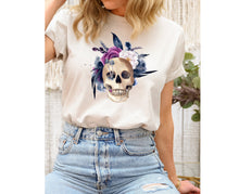 Load image into Gallery viewer, Wholesale Halloween Skull Graphic Tee - Sand
