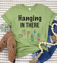 Load image into Gallery viewer, Wholesale Hanging in there Graphic Tee - Heather Green
