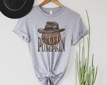 Load image into Gallery viewer, Wholesale Howdy Pumpkin Graphic Tee - Heather Grey
