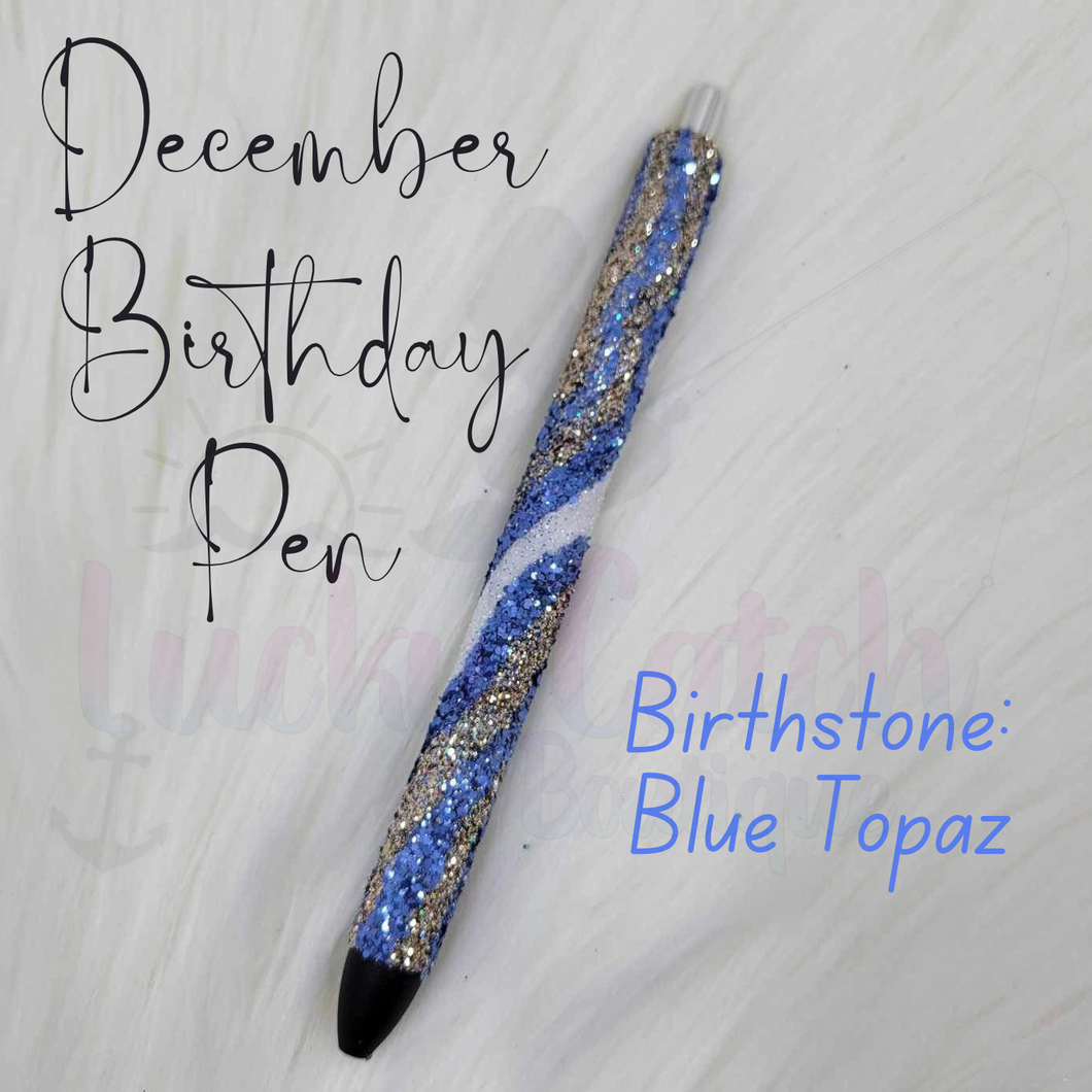 December Birthday Pen