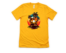 Load image into Gallery viewer, Wholesale Island Sunset Graphic Tee - Gold
