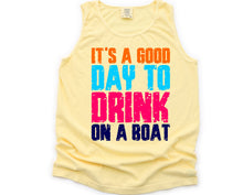 Load image into Gallery viewer, Wholesale It's a Good Day to Drink on a Boat Graphic Tee - Bella French Vanilla
