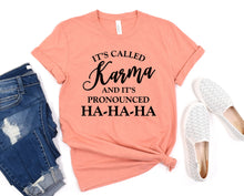 Load image into Gallery viewer, Wholesale It's Called Karma Graphic Tee - Grey
